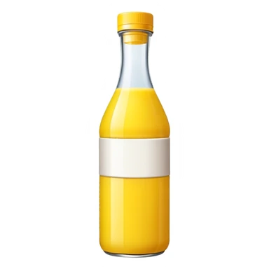 Yellow juice bottled sticker