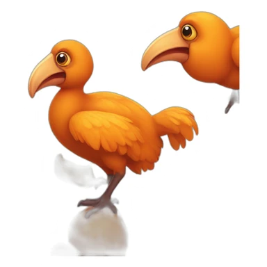 orange dodo bird sticker