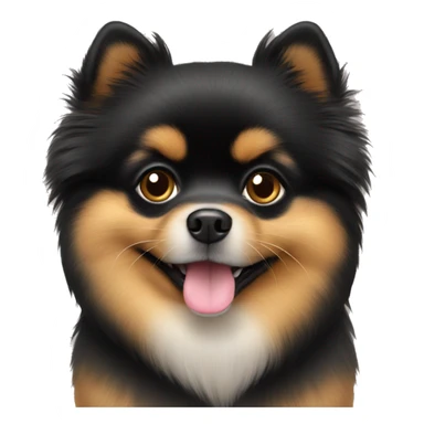 Black and tan pomeranian boo sticker