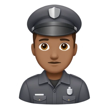 janitor wearing dark-grey custodian uniform sticker