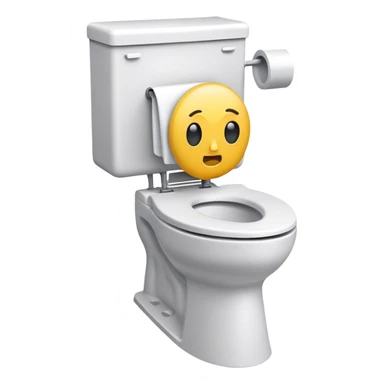 A skibdi toilet or a toilet with a head coming out sticker