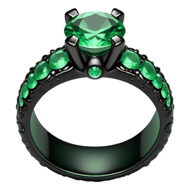 black and green horror goopy engagement ring sticker