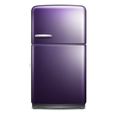 Realistic metallic dark purple fridge isolated.  sticker