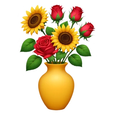 Roses and sunflowers sticker