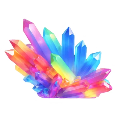 rainbow aura quartz crystal sticker