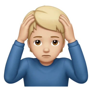 😔 this emoji with a fist over its head sticker