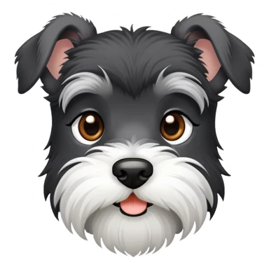 black and white miniature schnauzer sticker