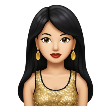 Selena Quintanilla with long hair sticker