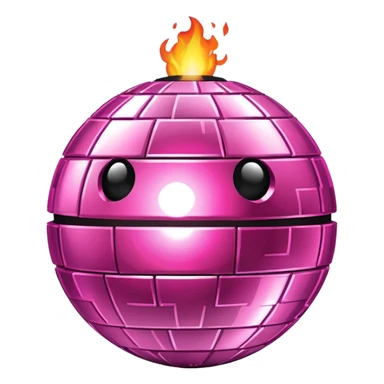 Fireball whiskey disco ball pink  sticker