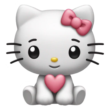 Hello kitty with ￼ heart eyes ￼ sticker