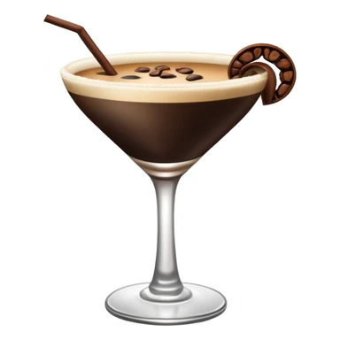 Emoji de una cóctel de esspreso martini sticker