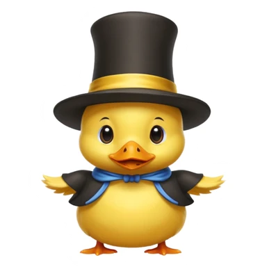 baby duck with magician’s hat
 sticker