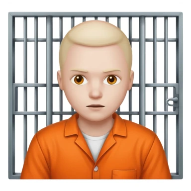 criminal in jail behind bars the bars should be in front of the person sticker