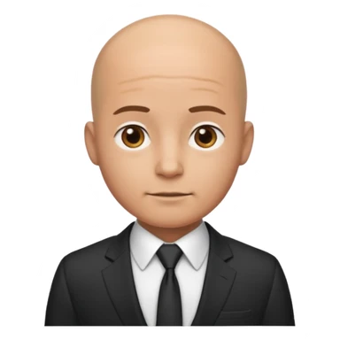 CUte bald man in suit sticker