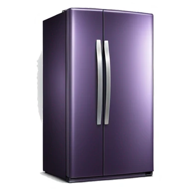 Realistic Metallic dark purple fridge isolated.  sticker