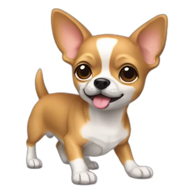 Une métrés qui balade un chihuahua sticker