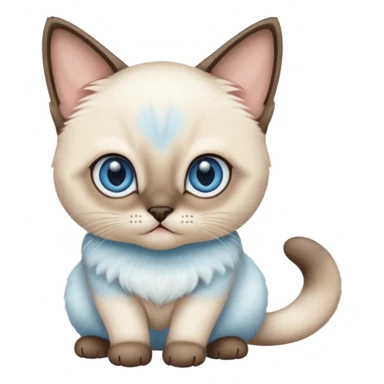 Siamese cat baby blue eyes sticker