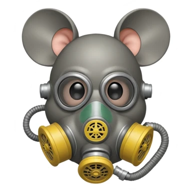 mouse with gas masks sticker