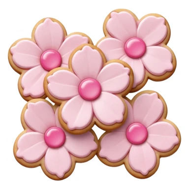 Cherry blossom shaped cookies sticker