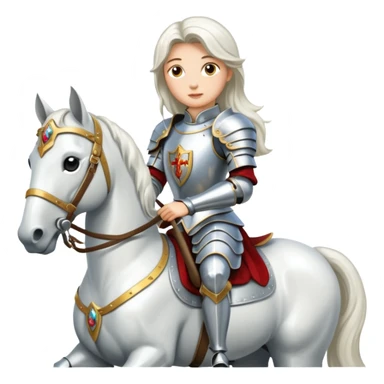 Renaissance princess knight on horse sticker