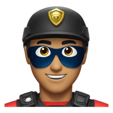 power ranger red with police hat sticker
