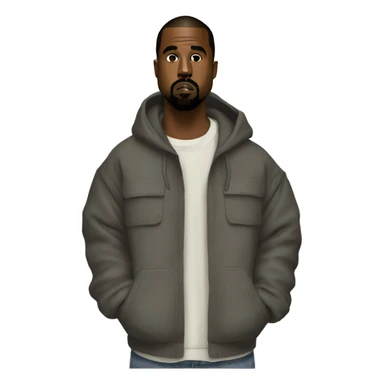 Kanye west in Yeezy merch sticker