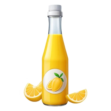 Yellow juice bottled sticker