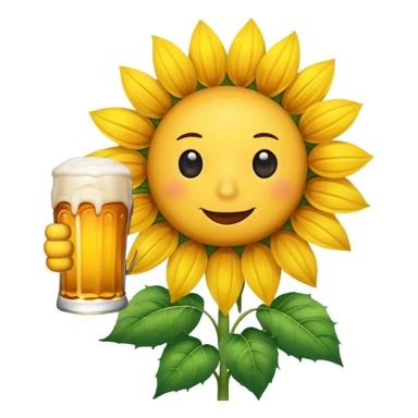 Girasol con chela sticker