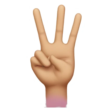 A hand emoji holding up pinky and and peace sign  sticker