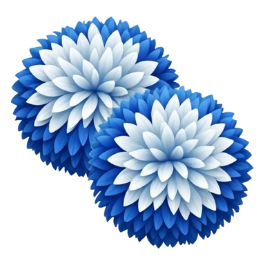 2 blue and white cheer poms sticker