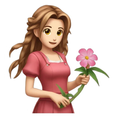 aerith giving flower sticker