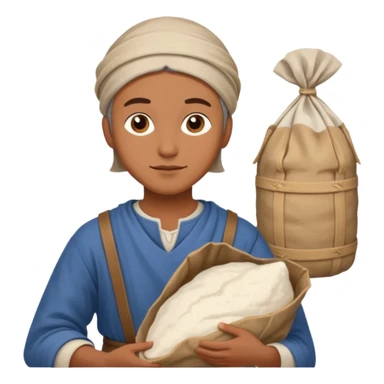 miller with flour sack in Medieval Villagers sticker