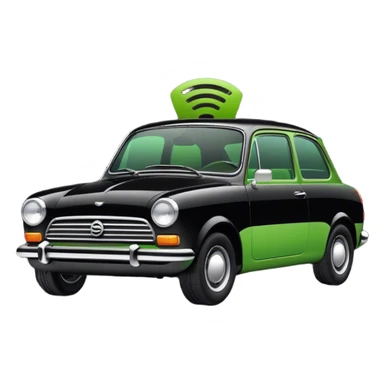 car with spotify logo sticker