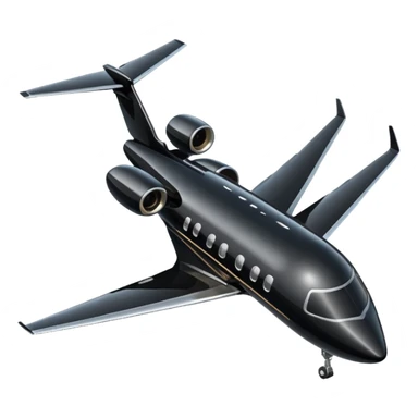 Black private jet sticker