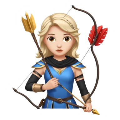 wo with eros clothes and arrows sticker