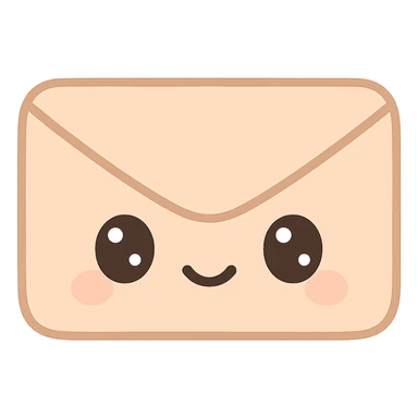 kawaii style happy envelope sticker