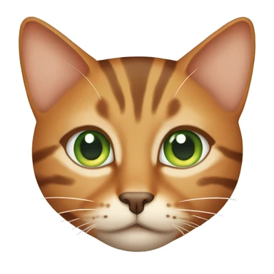 Orange and brown tabby cat with green eyes sticker
