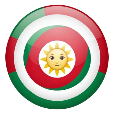 circle iranian flag green white and red  sticker