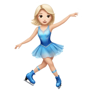 buz pıstının ustunde kayan,yarısma ıcın elbıse gıymıs ve artıstık hareketler yapan kadın emojısı  sticker