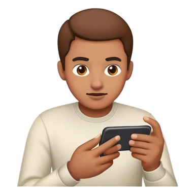 A person playing games on his phone sticker