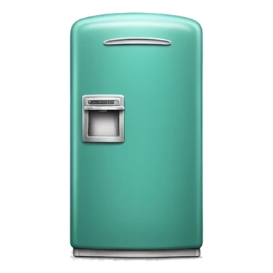 Realistic teal vintage fridge  sticker