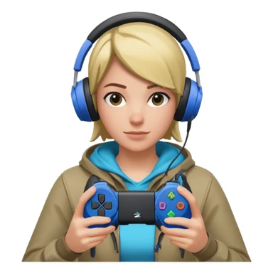 Avec PlayStation et casque Sony jouant à Fortnite  sticker
