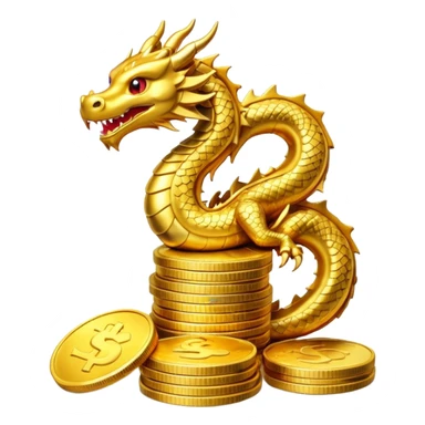 strack coins dragon sticker