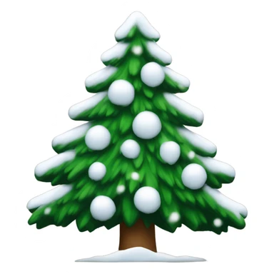 christmas tree with snow sticker