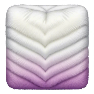 White fur blanket square ombre sticker