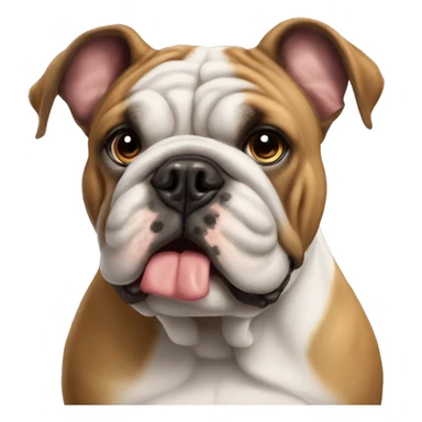 Bulldog ingles lengua fuera sticker