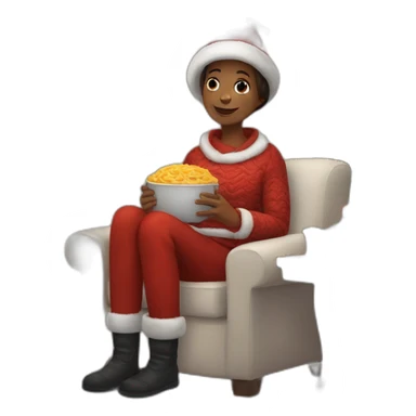 Cozy December holiday sticker