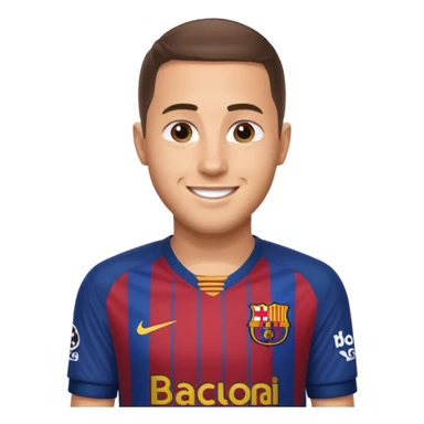 Crea a Eden Hazard con la camiseta del Barcelona sticker