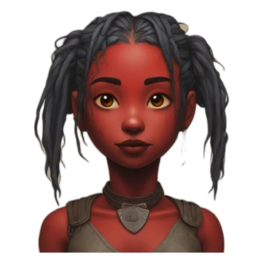 enki bilal red girl sticker