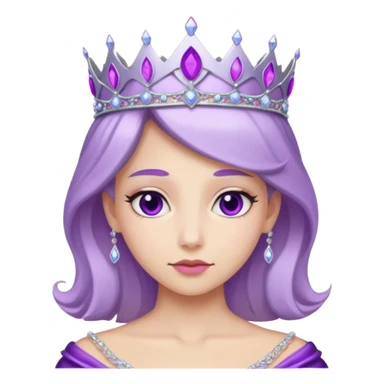 Purple shadow rose with silver tiara sticker